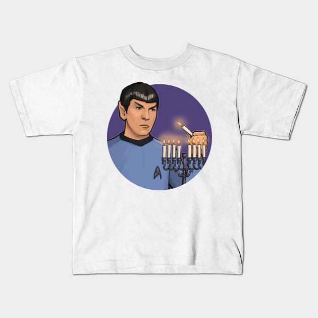 Holiday Spock Kids T-Shirt by KHallion